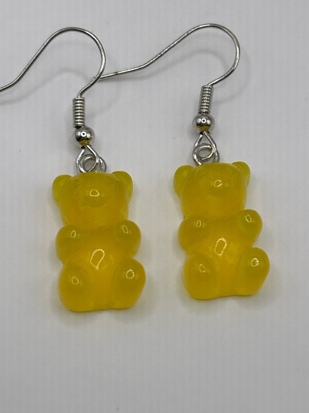 Yellow Gummy Bear Dangle Earrings